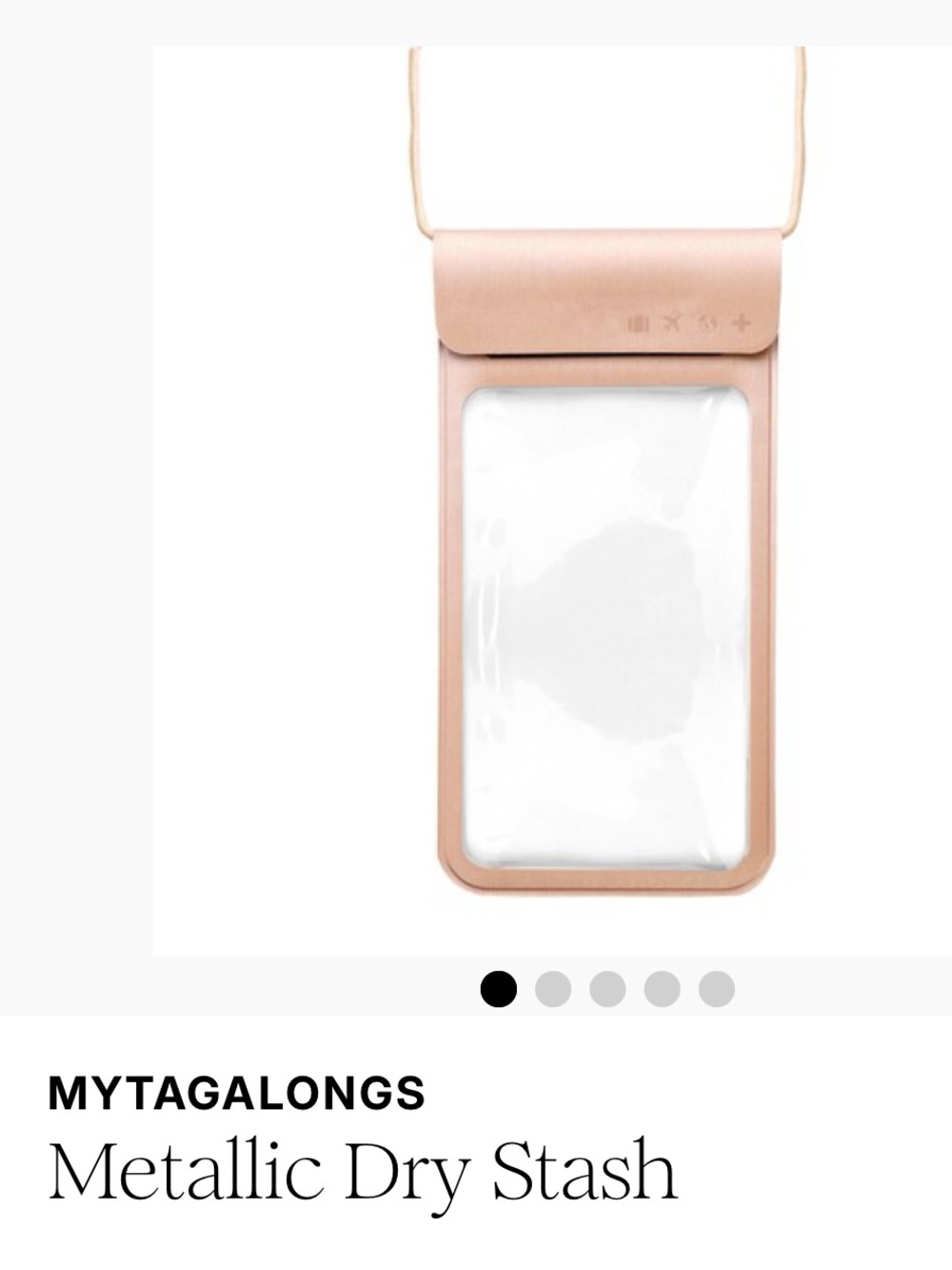 MY TAGALONGS Metallic Dry Stash Waterproof Phone Pouch - Rose Gold